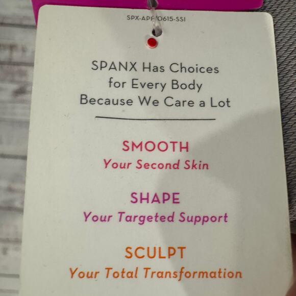 SPANX Jean-ish Cropped Leggings Slate Gray Shaping Pull On Pockets Size L NWT - Picture 10 of 11